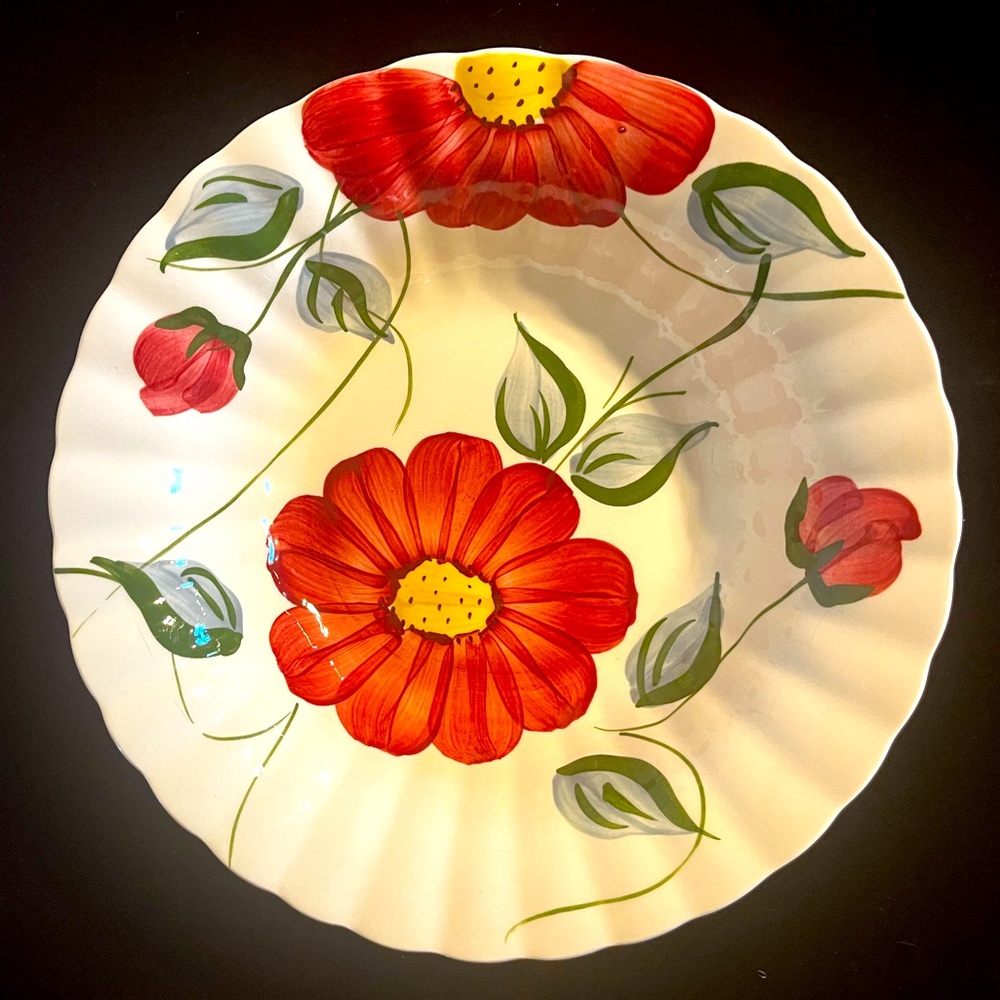 Vintage Blue Ridge Southern Potteries Becky Pattern Large 9" Bowl